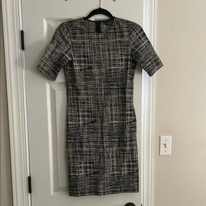 Theory black and white dress